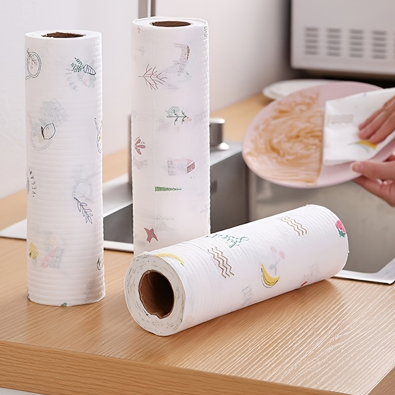 40 Uds/rollo Toalla Trapo Perezoso Desechable Papel Cocina - Temu