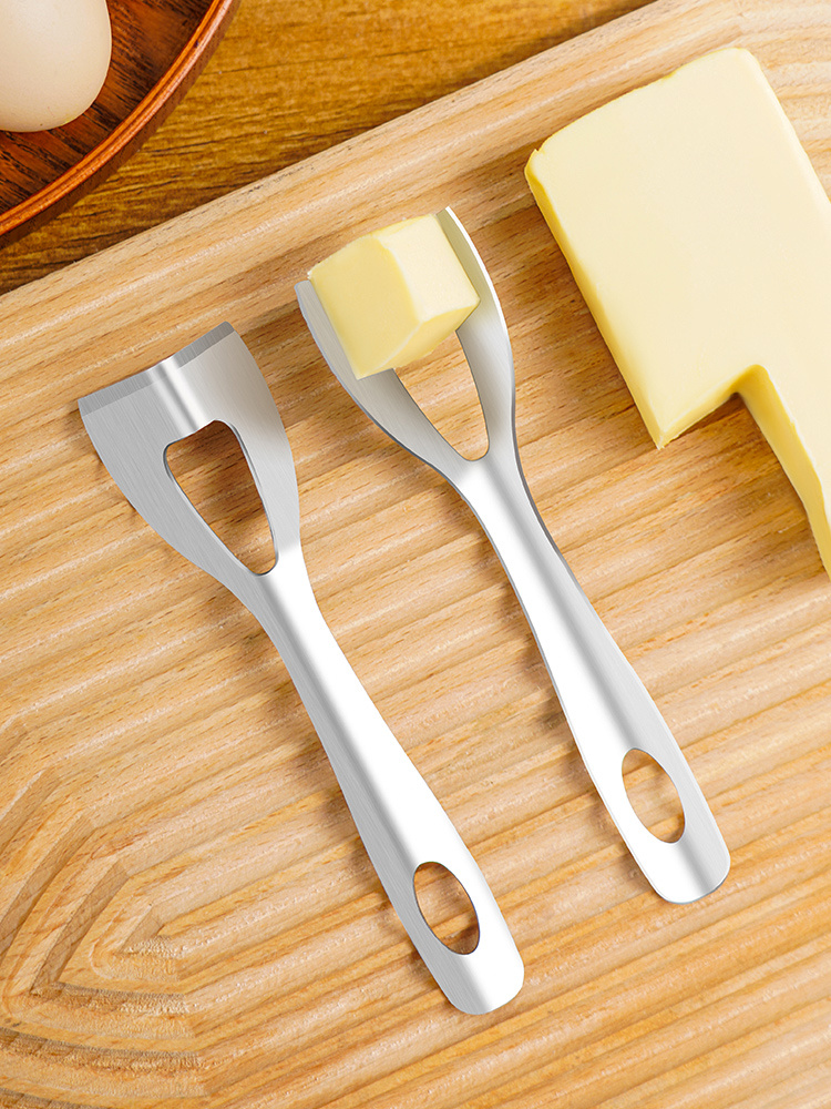 Butter Slicer Cheese Cutting Tool With Hook Stainless Steel Butter Cutter  Bread Slicer With Scale Kitchen Gadget
