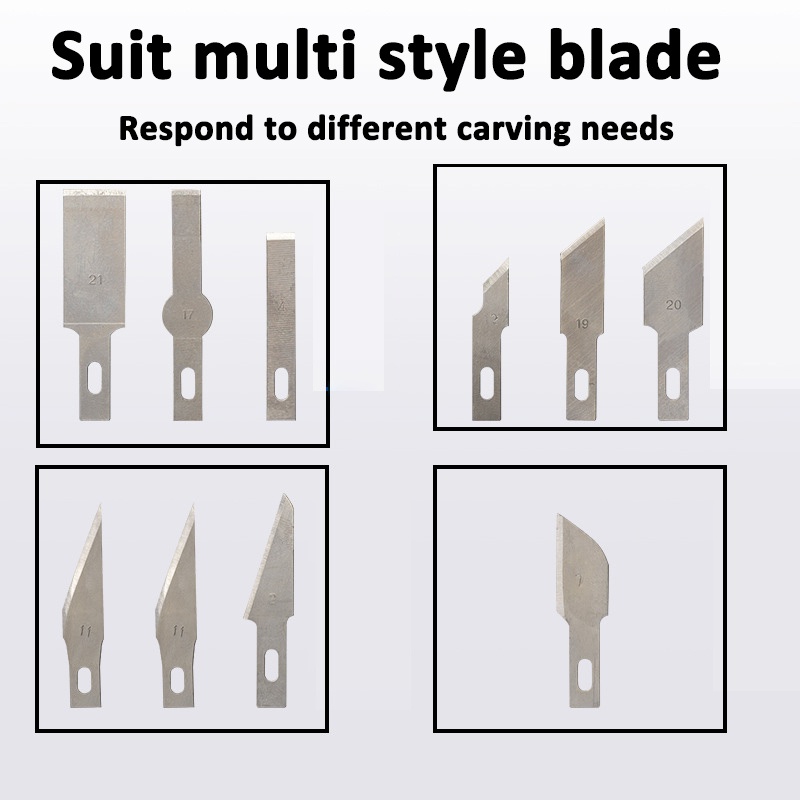 13pcs Precision Carving Knife Set - Durable Stainless Steel, Non-Retractable Handles - Ideal for Paper Cutting & Model Crafting - Includes Detailed Storage Case