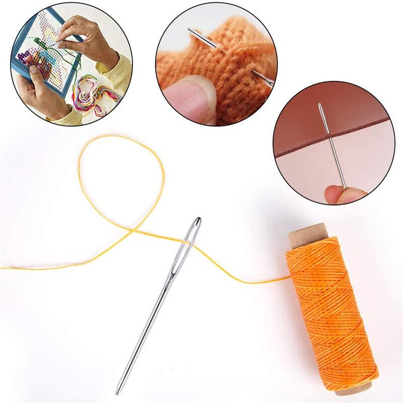 1pc Diy Sewing Needle Hand Sewing Needle Blunt Needle Big Eye Needle