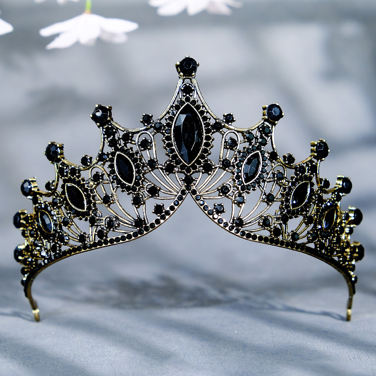 Corona principessa per bambina strass argento