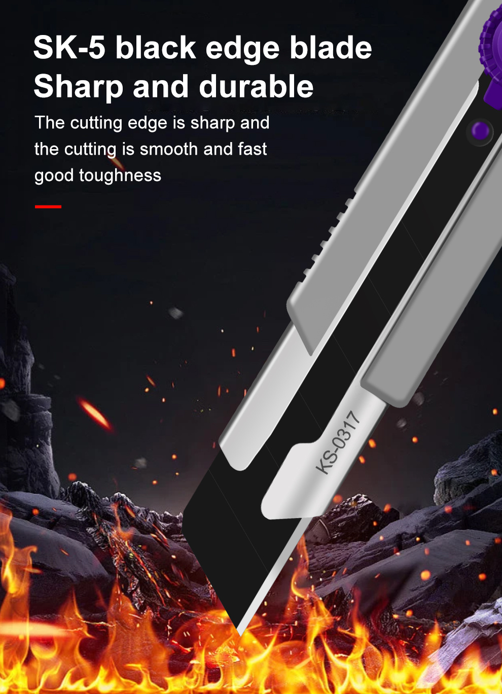 Utility Knife Blade Heavy Duty Retractable Box Cutter For Cartons