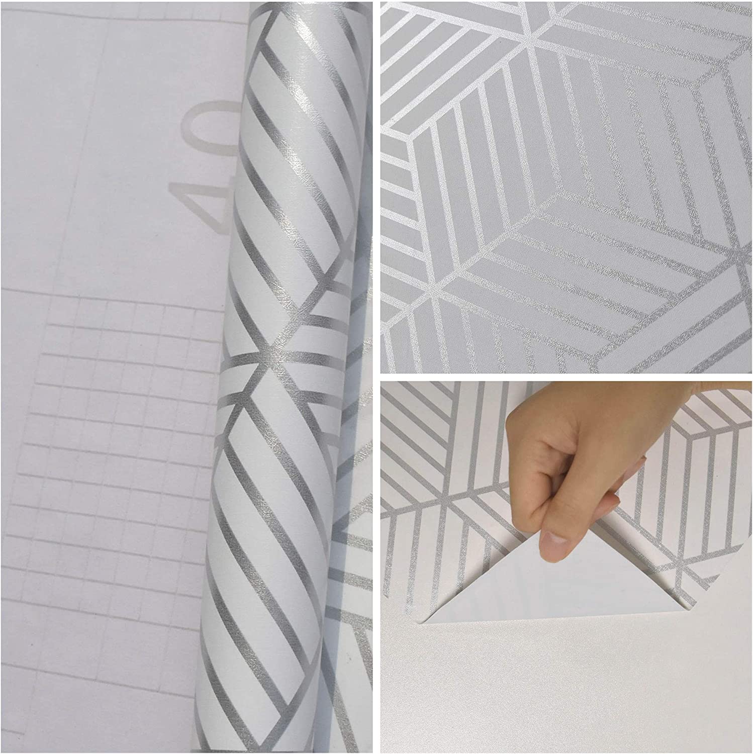 Self Adhesive Self Removable Geometric Wallpaper Peel And Stick White And  Black Contact Paper Stripe For Easy Wall Covering From Yirenfangg, $26.09