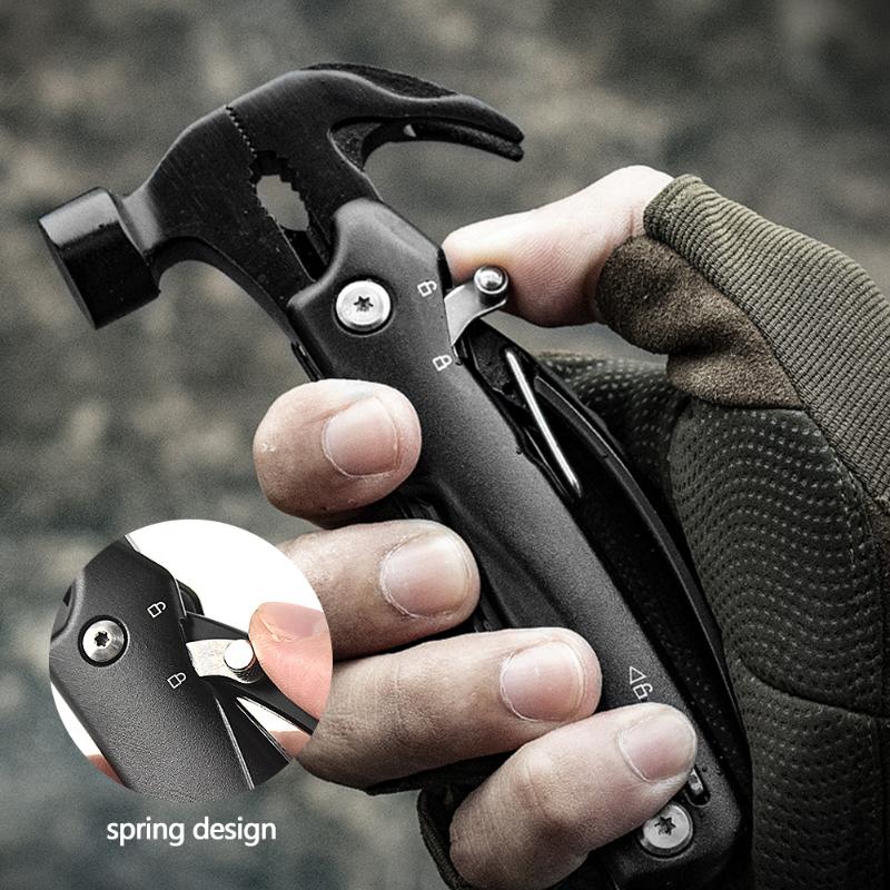 Portable Stainless Steel Multi-Tool Hammer: Perfect for Outdoor Survival, Camping, Hunting, and Hiking!