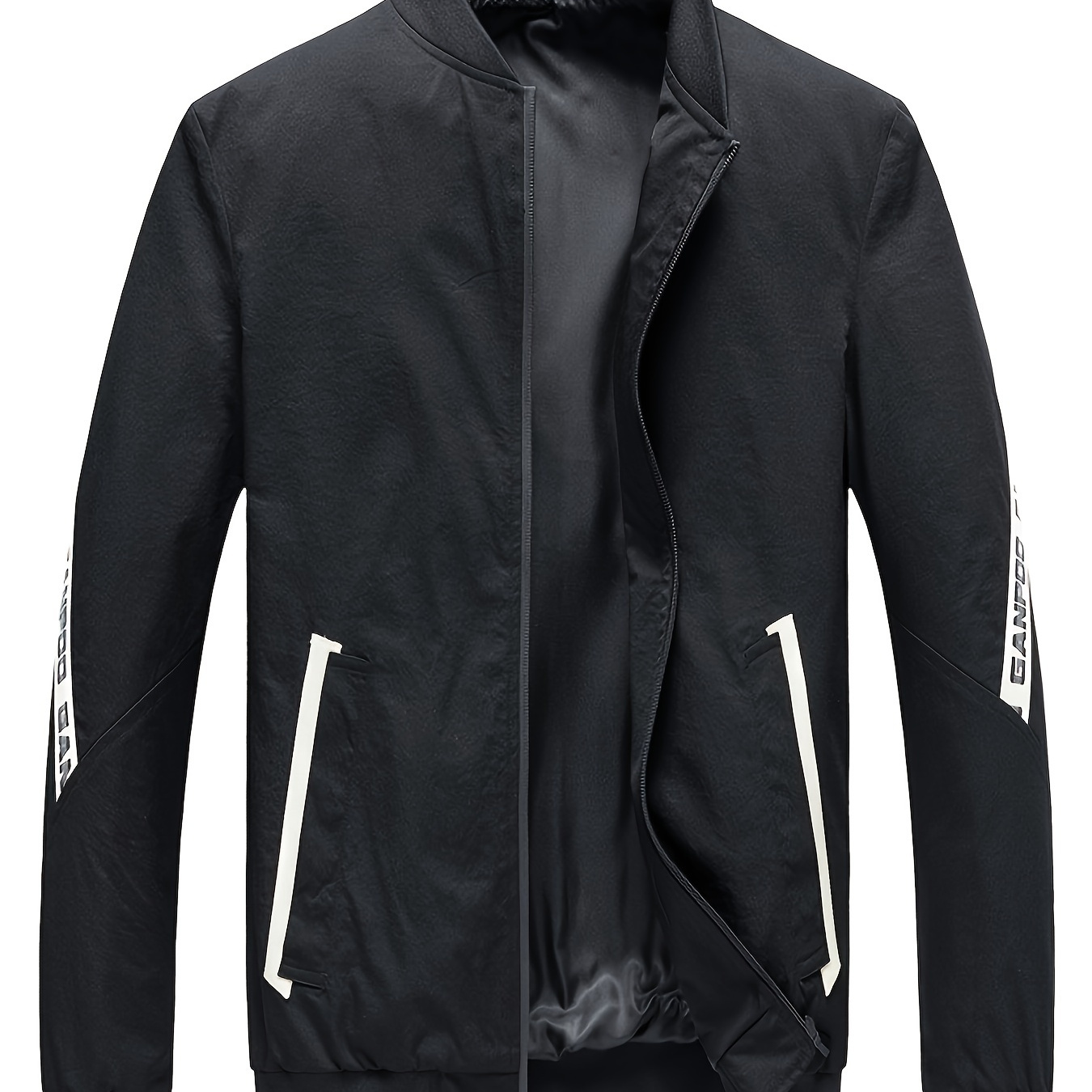 Men's Slim Zipper Flight Bomber Jacket For Spring And Autumn - Clothing ...