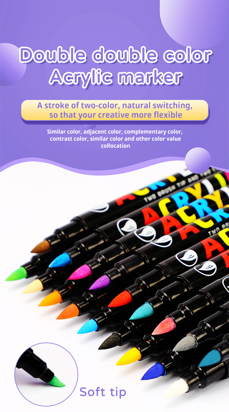 36 Colors Double headed Acrylic Marker Pens perfect Easter - Temu