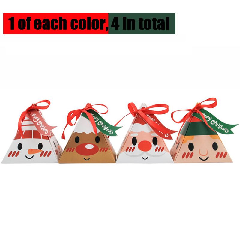 4pcs Gift Boxes Decorative Candy Boxes, Cookies, Goodies Christmas Candy  Bags Santa Claus Gift Box Present Packaging For Festival Holiday New Year -  Office Products - Temu