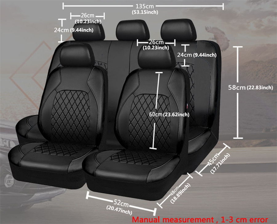 7 Sitzer 8 Sitzer Universal Autositzbezug Pu Lederbezüge Beschläge  Autoinnenausstattung Sitzschutz Kommerzieller SUV Minivan323k Von 33,11 €