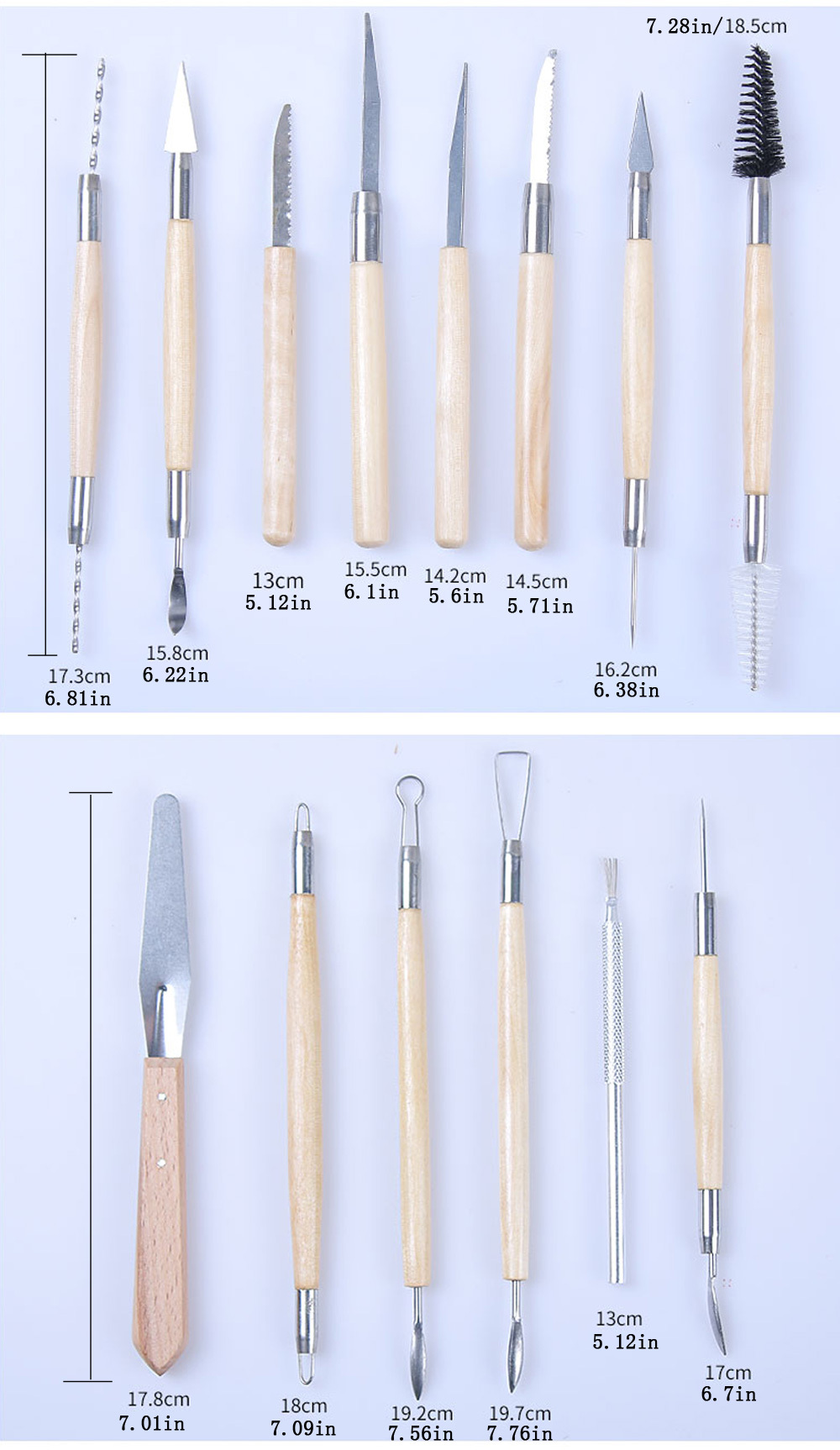 22pcs Pottery Tool Set Sculpture Tool Pottery Model Sculptural Knife