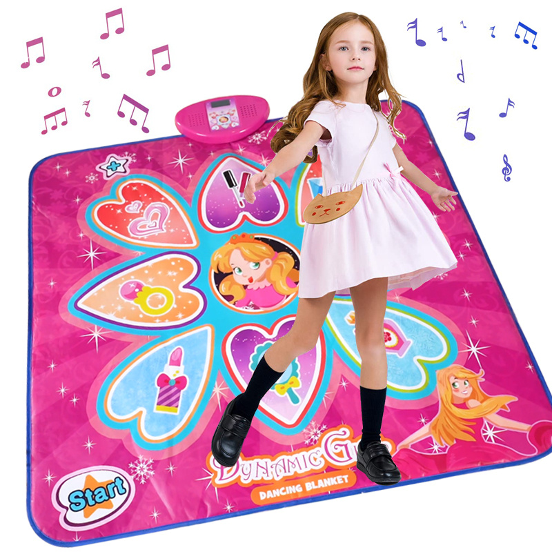 Dropship Dance Mat - Dance Mixer Rhythm Step Play Mat - Dance Game Toy Gift  For Kids Girls Boys - Dance Pad With LED Lights; Adjustable Volume;  Built-in Music; Challenge Levels to