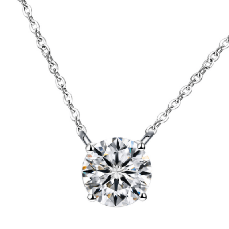 Elegant Moissanite Solitaire Necklace