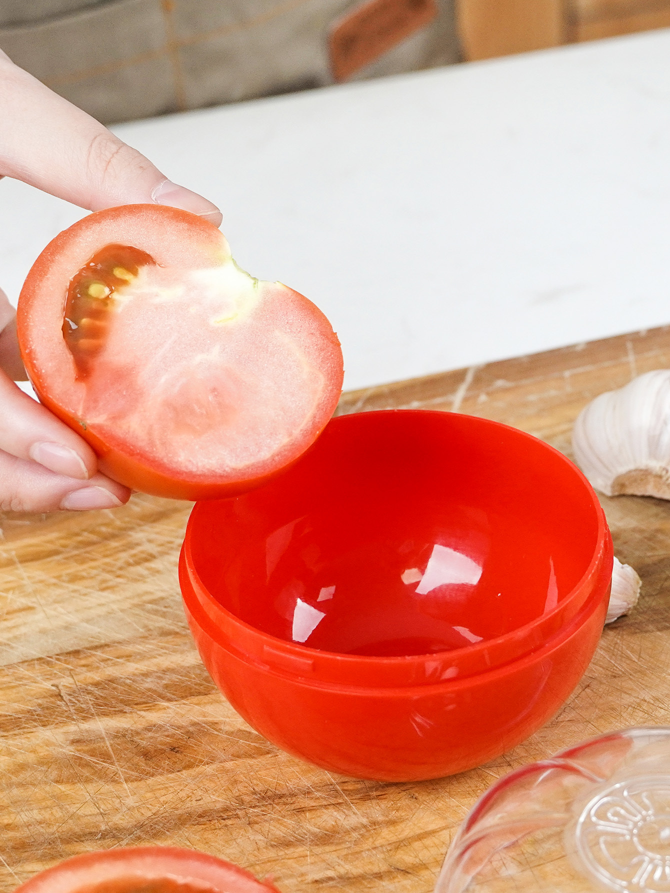 Tomato shaped Plastic Food Saver Transparent Lid Temu Australia