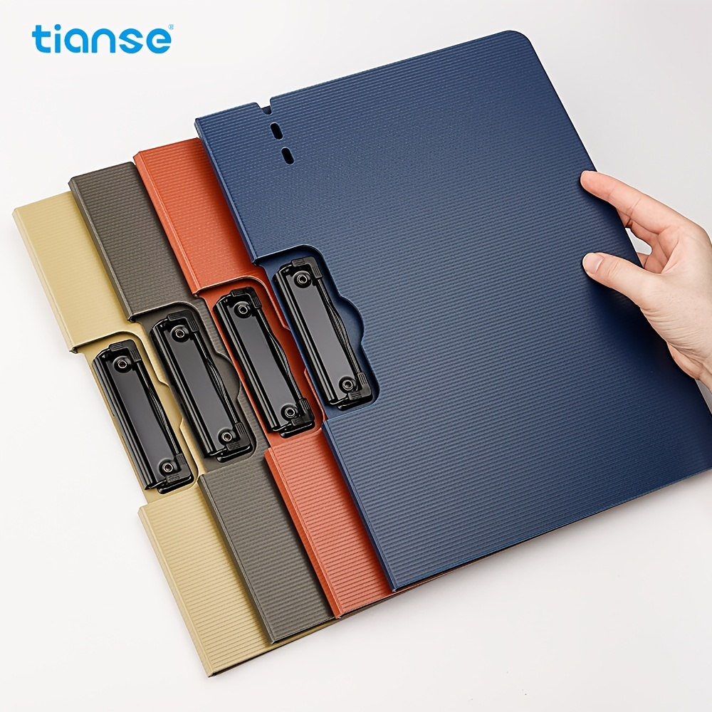 

1/4/6pcstianse Clipboard Folder, A4 Size File Folder Clipboards Single Clip, 100 Sheet Capacity, Waterproof Material, Portable File Storage For For Nurses Office School Home Meeting