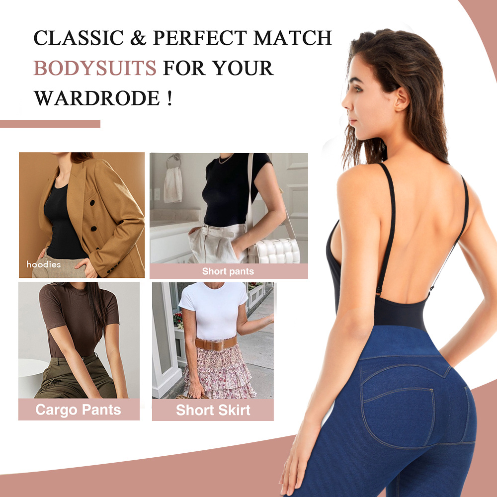 Comfortable Body Shaping Backless Bodysuit Spaghetti Strap - Temu