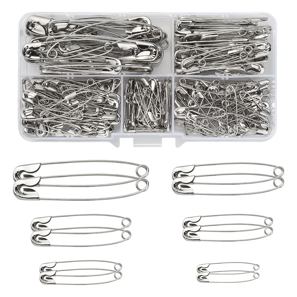 Safety Pins With 6 Sizes/Box About 220pcs, Sewing Supplies