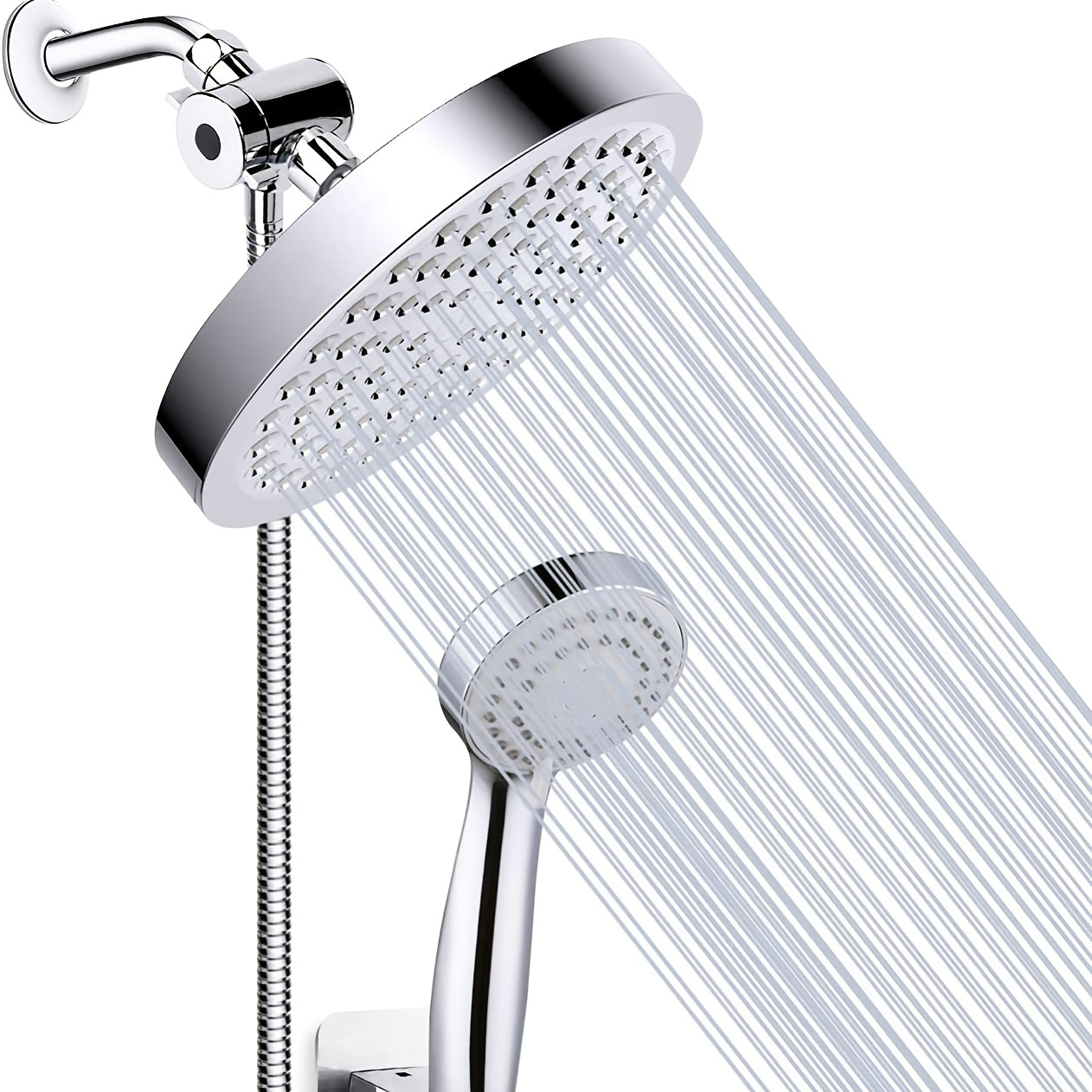 Shower Head High Pressure Stainless Steel 6 Inch Rain Showerhead And 3 