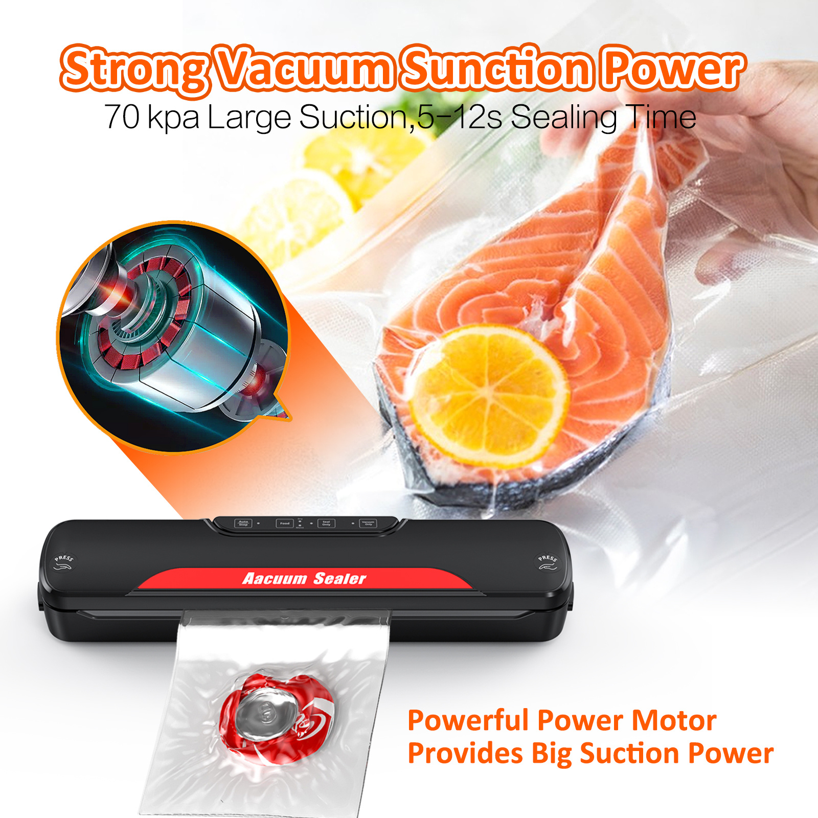 Table Vacuum Food Sealer, Wet & Dry Food Saver Vacuum Sealing Machine For Vacuum  Container With Free Vacuum Bags,kitchen Tool - Temu