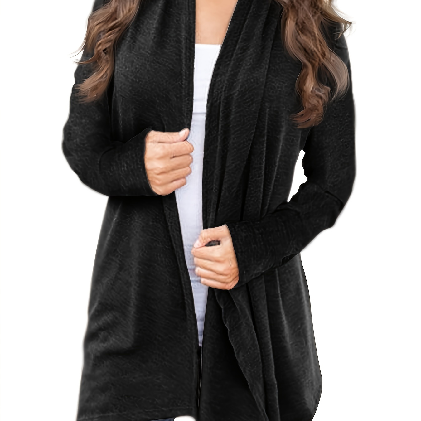 

Long Sleeve Cardigan, Casual Every Day Sweater For Spring & Fall, Women's Clothing