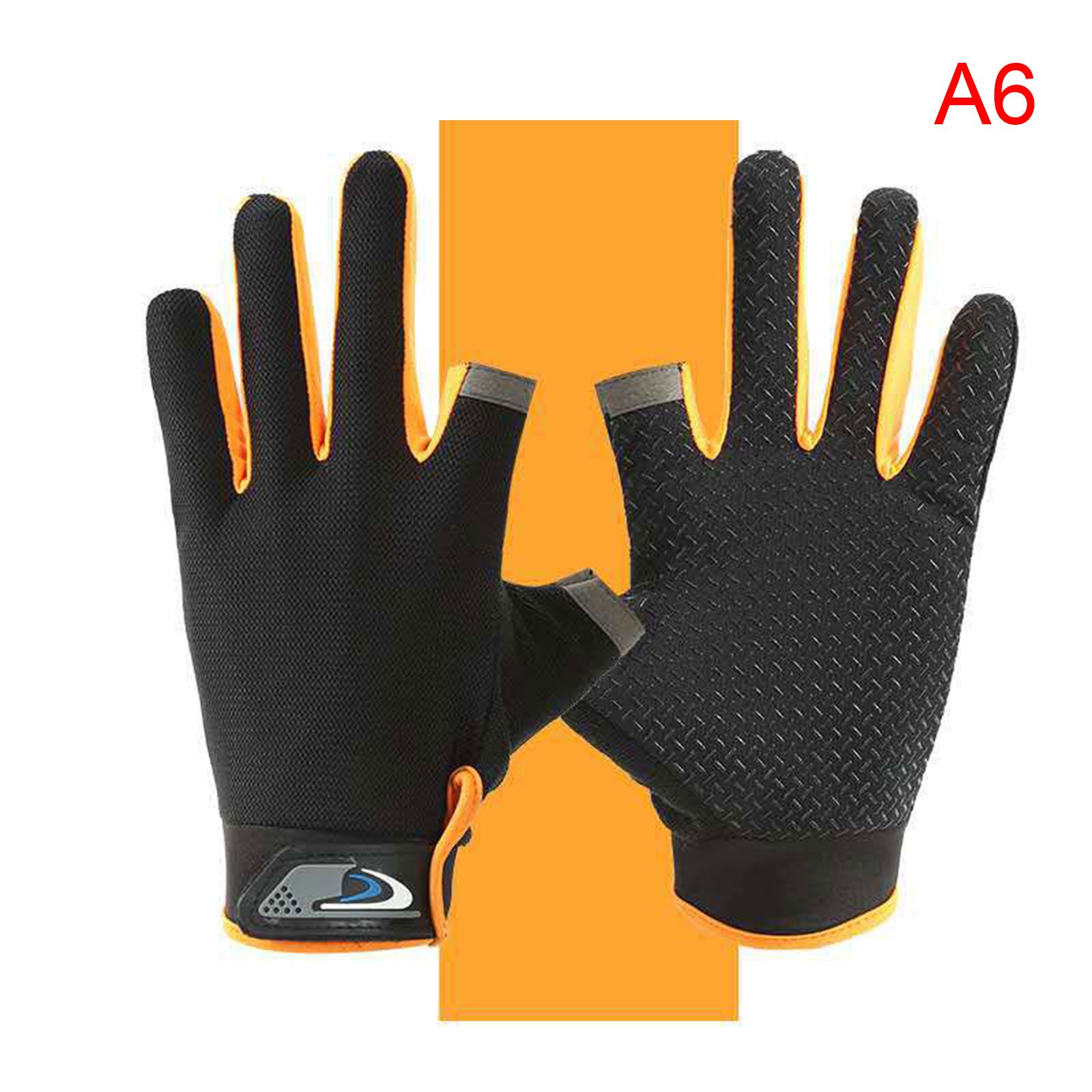 1pair Anti Slip Fishing Gloves Two Finger Cut Breathable - Temu Canada