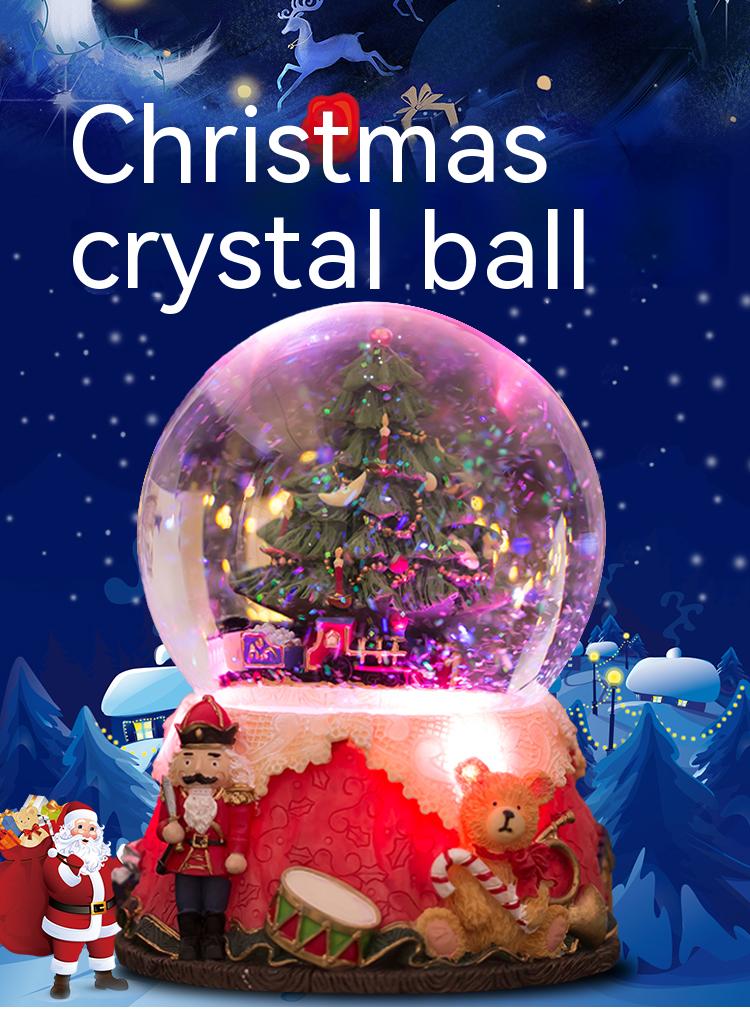 Nutcracker Snowflake Crystal Ball Spinning Train Music - Temu