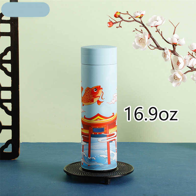 Cartoon Vacuum Cup With Straw And Strap Stainless Steel - Temu