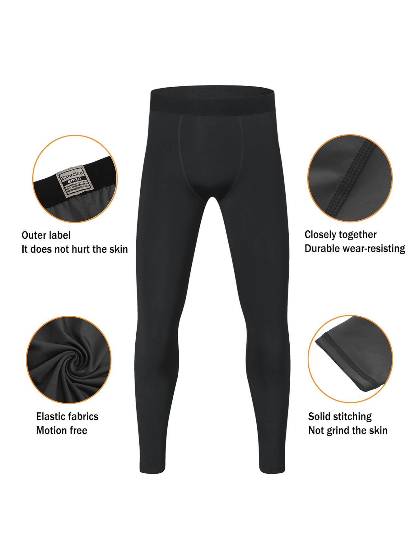GYRATEDREAM Youth Boy's Compression Pants Leggings Tights Athletic Base  Layer Under Pants Gear for Football Sports 5-12T