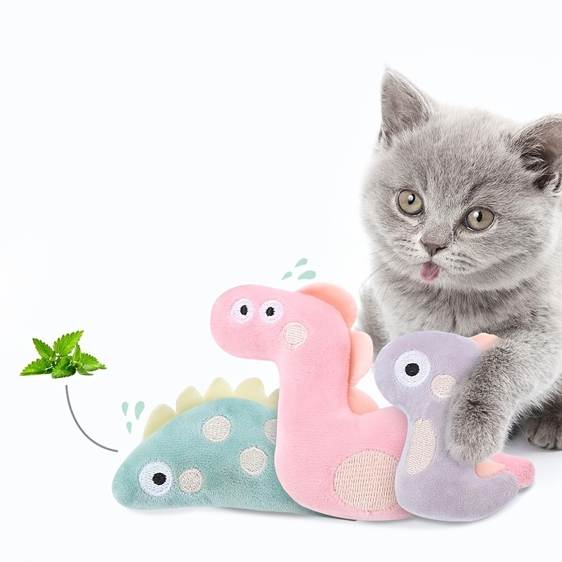 Cute Dinosaur Cartoon Plush Toy, Interactive Toys For Cats, Cat Toys