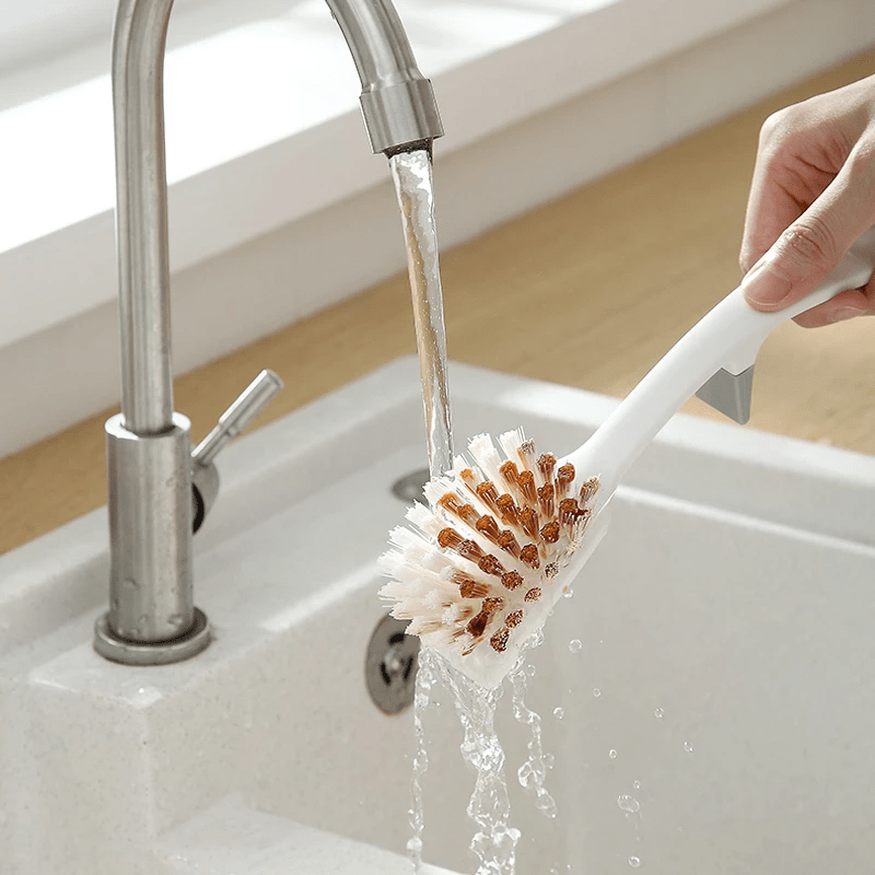 Long Handle Pot Brush For Effortless Dishwasher And Sink Cleaning - Temu