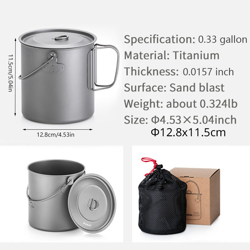 TtAk HOUSEWARE Lightweight Durable Portable 3L Stainless Steel Camping  Boiling Water Tea Kettle Folding Handle & Lid | Camping Tea Pot | Ideal  Outdoor