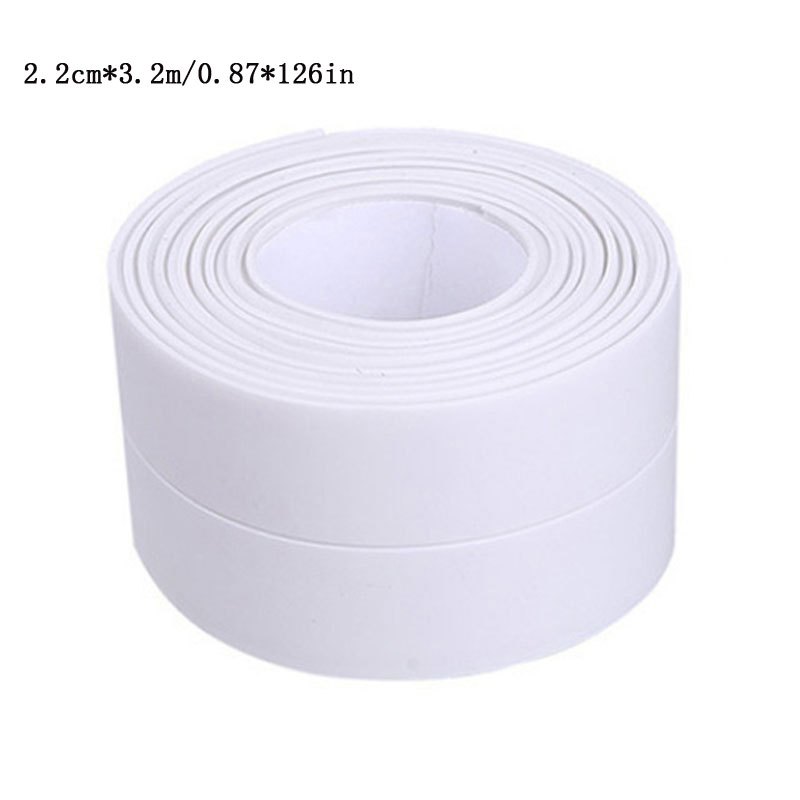 3.2m Bathroom Kitchen Sealing Strip Sticker Shower Sink Bathtub Mildew Tape  PVC Self-adhesive Waterproof Adhesive Sticker - AliExpress