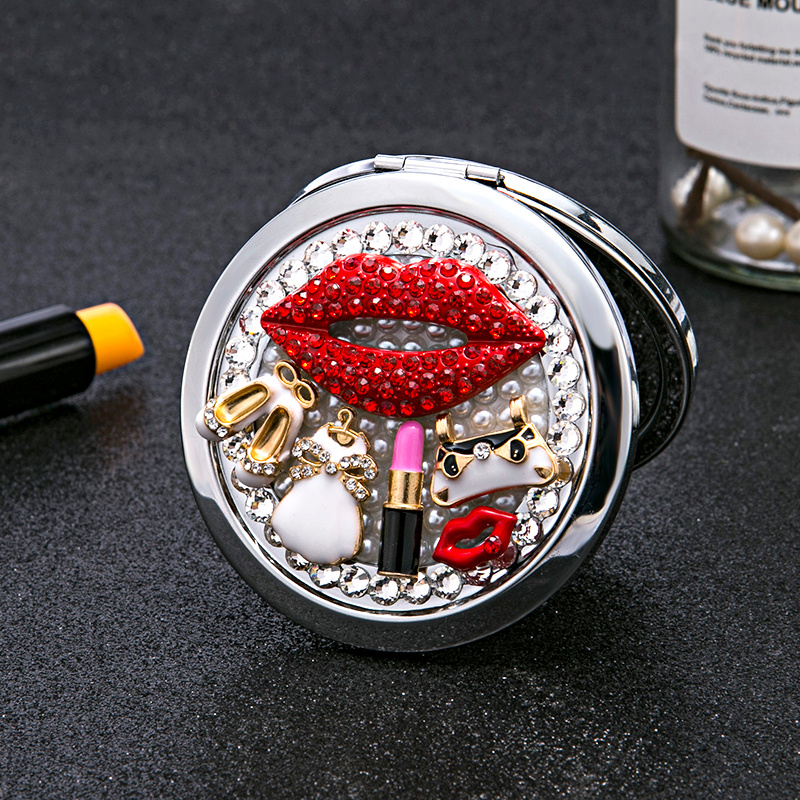 TEMU 1pc Double-sided Compact Mirror For Travel And Makeup - Portable And Convenient For Women