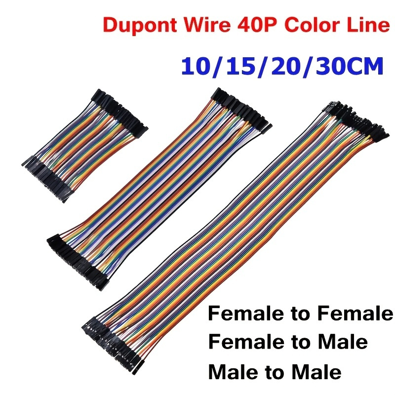 40pcs Dupont mâle à femelle 30cm couleur Jumper Fils câbles pour Ar