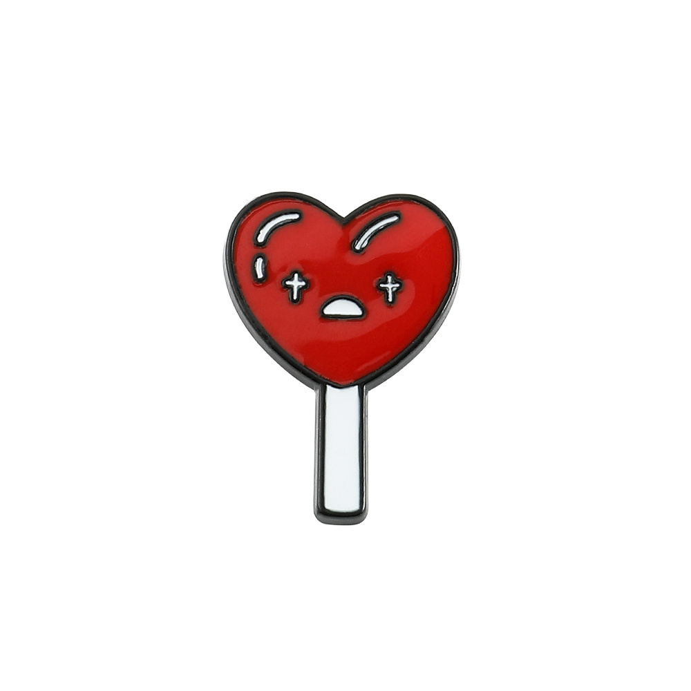 Bad Bunny Pin for Backpack Accessories Red Heart Enamel Badges