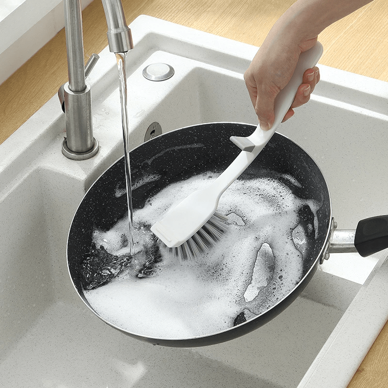 Long Handle Pot Brush For Effortless Dishwasher And Sink Cleaning - Temu