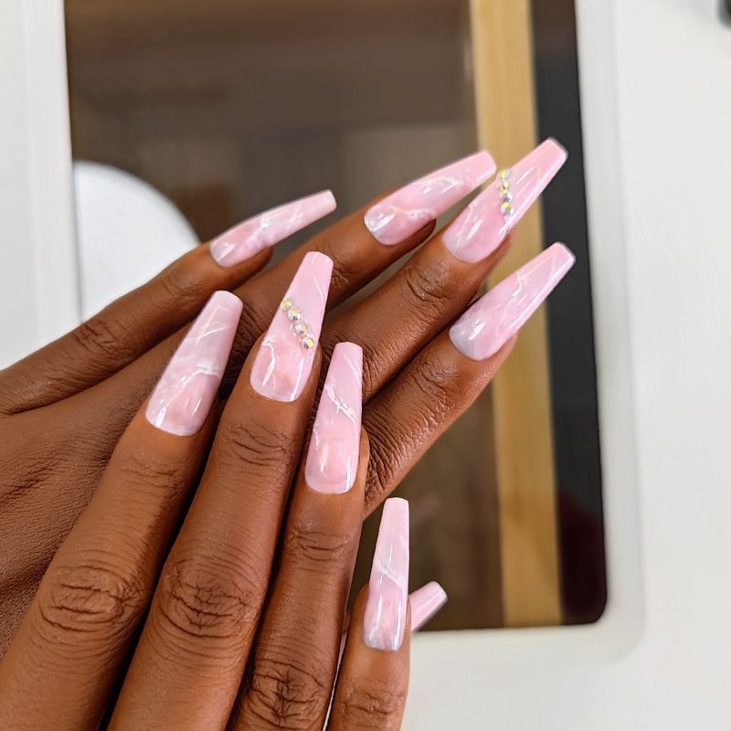 24 Pcs Press On Nails Pink Fake Nails Acrylic Stick On Nails Tips Artificial Finger Manicure With Adhesive Tape For Women And Girls | Today's Best Daily Deals | Temu 24 Pcs Press On Nails Pink Fake Nails Acrylic Stick On Nails Tips Artificial Finger Manicure With Adhesive Tape For Women And Girls | Today's Best Daily Deals | Temu