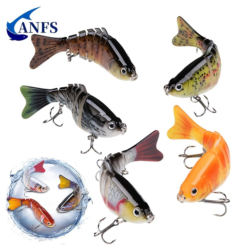 

Multi-section Fishing Lures - Slow Sinking Swimbait For Trout, Bass, And Saltwater Fish - Bionic Artificial Bait With Realistic Movement - Essential Fishing Accessories