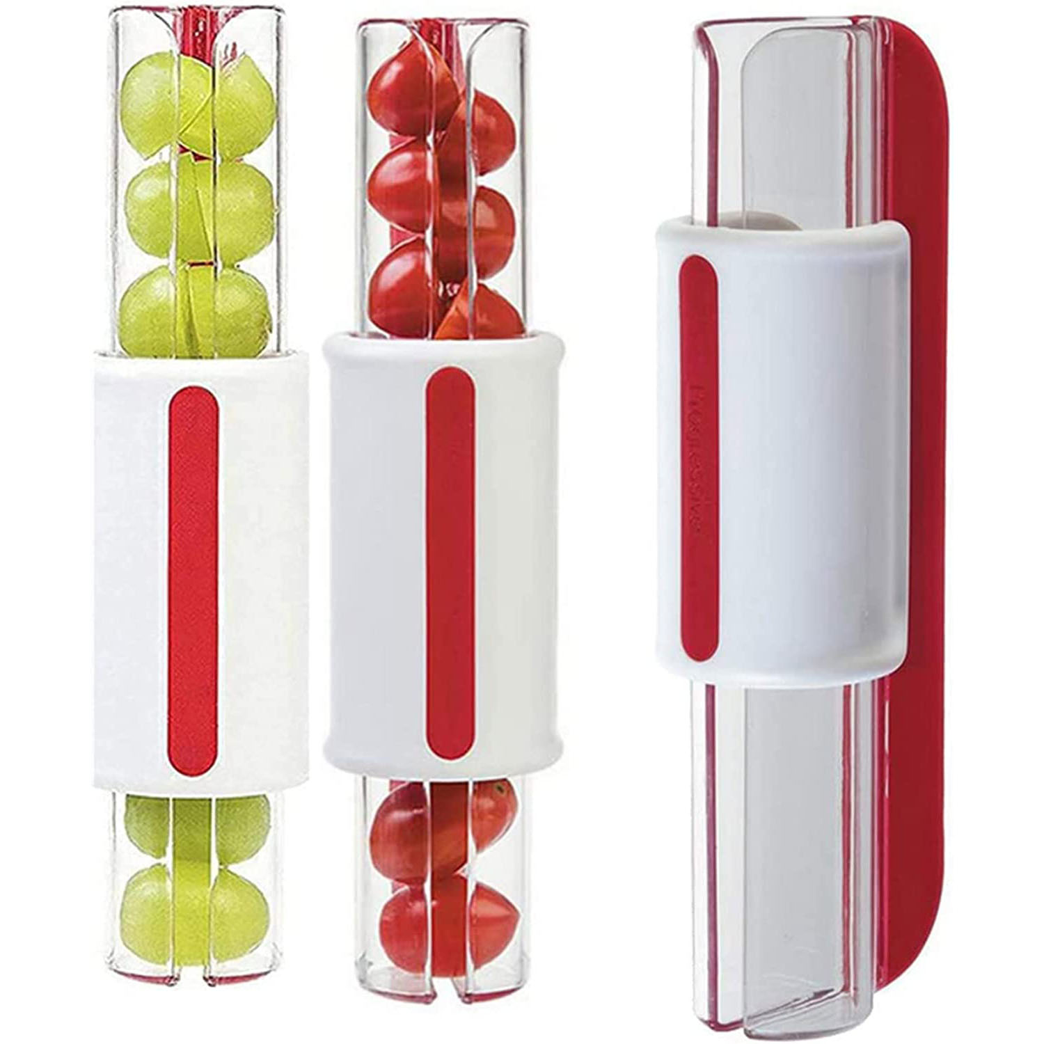 1pc PP Material Tomatoes Grapes Slicer For Salad Fruit, Practical Kitchen  Tool Peeler Cutter Chopper Divider, Randomly Send 3 Colors