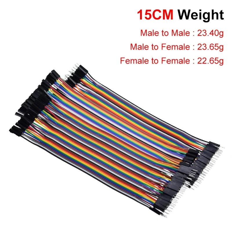 Akozon Cable Electronique 5Pcs Coloré 10cm Câbles Dupont BreadboardJumper  Wires Kit 40pin Femelle Femelle pour câbles Arduino