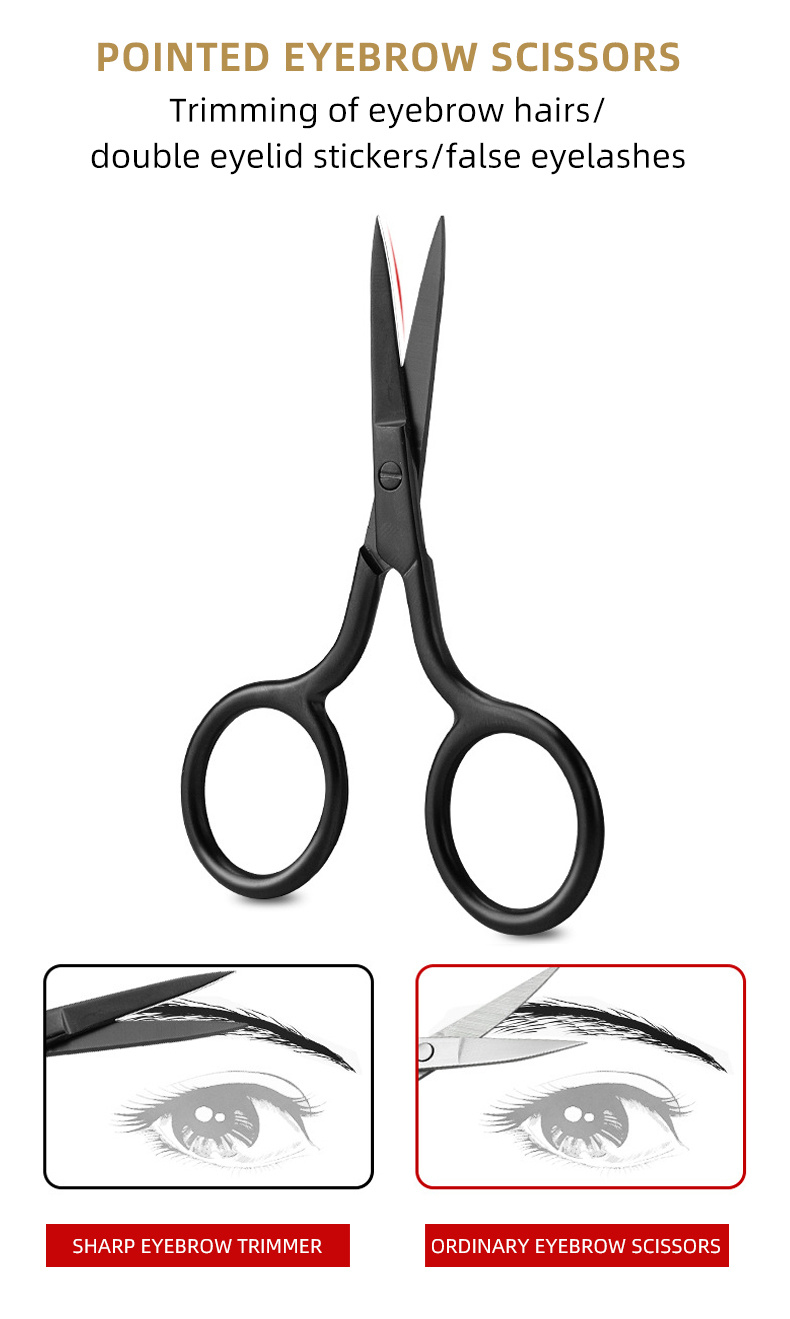 Z'lraqi Beauty Rose Gold Eyebrow Trimmer Eyelash Scissors - Temu