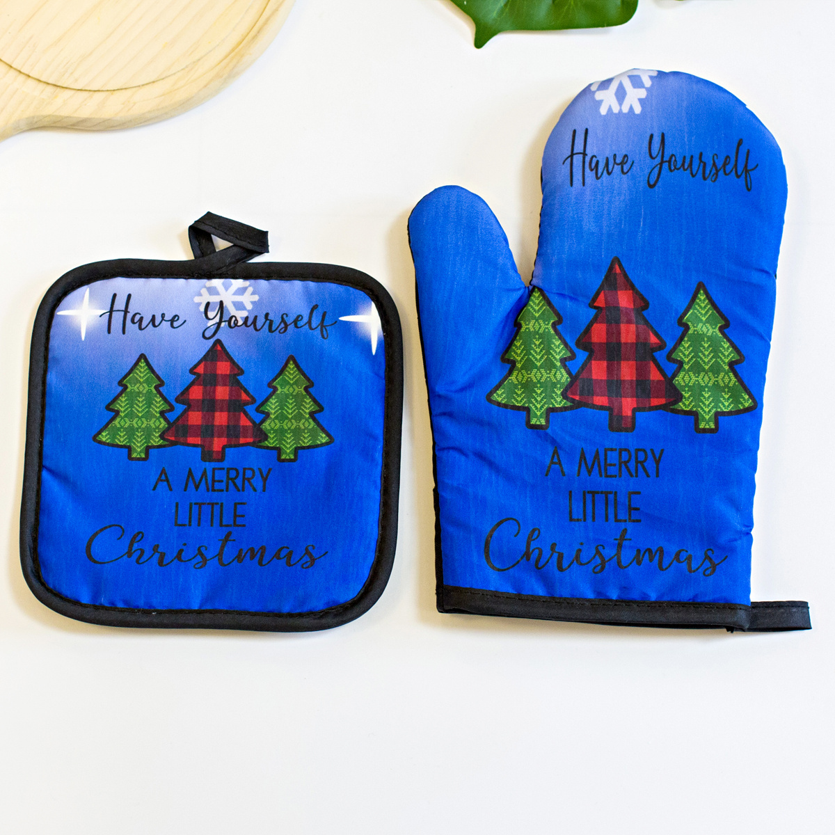 Christmas Printed Oven Mitts Pot Cover Non slip Heat - Temu