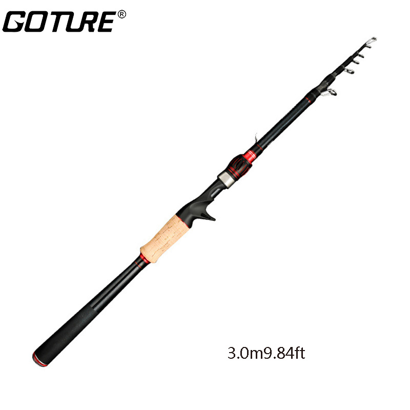 NEW 2.1M 2.4M 2.7M 3.0M telescopic Fly Fishing Rod Portable Carbon  UltraLight Fast Action Fly Fishing Rod Cork handle Tackle