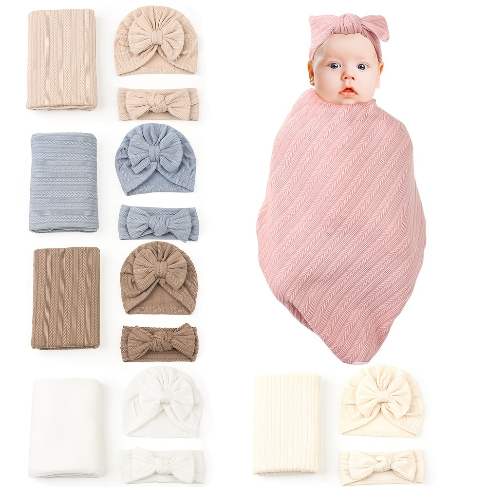 Nouveau Né Bébé Chapeau Bébés Bonnet et Moufles de Protection - Coton  Bonnets Bowknot Chapeaux pour Bébé Fille Garçon Enfant Naissance 0-6 Mois :  : Mode