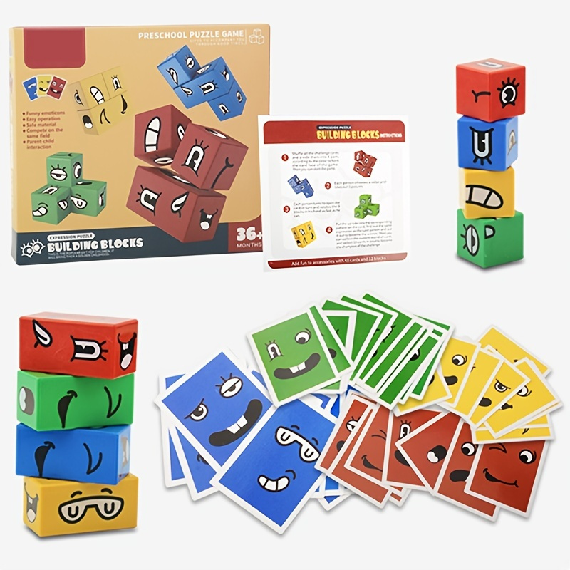 Hlily Quebra-cabeça de expressão divertido blocos quebra-cabeças educativos  para crianças jogo de raciocínio lógico para a família : :  Brinquedos e Jogos