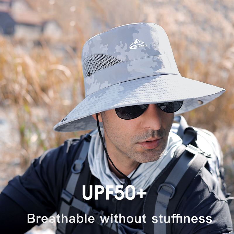 Summer UPF50+ Sun Hats For Women Men Breathable Fisherman Caps