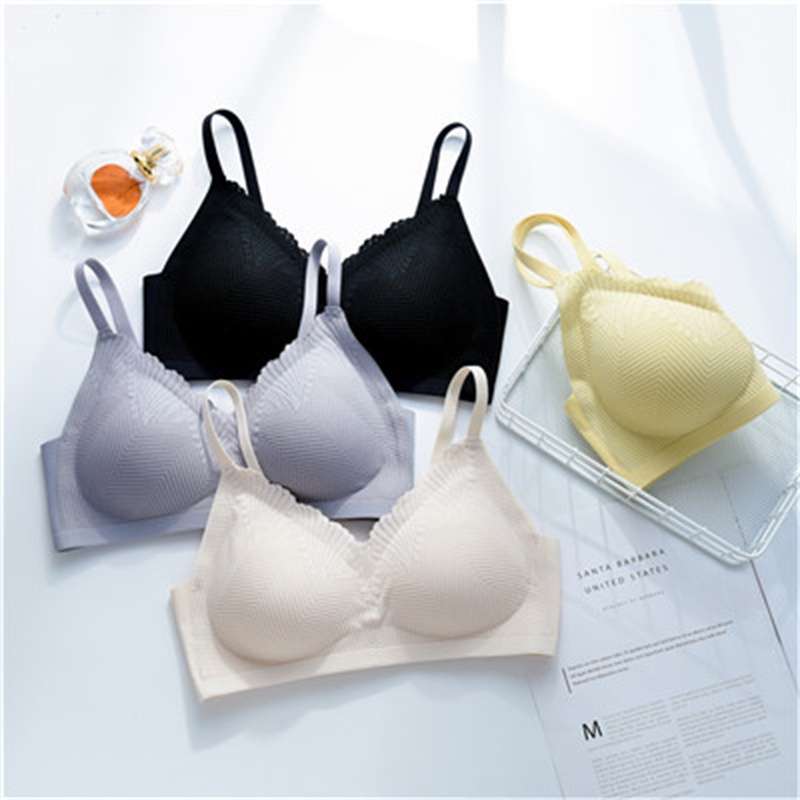 Raeneomay Push Up Bra Sales Clearance Bra Wire Free Underwear Large Size  Thin Cup Lace Bra 