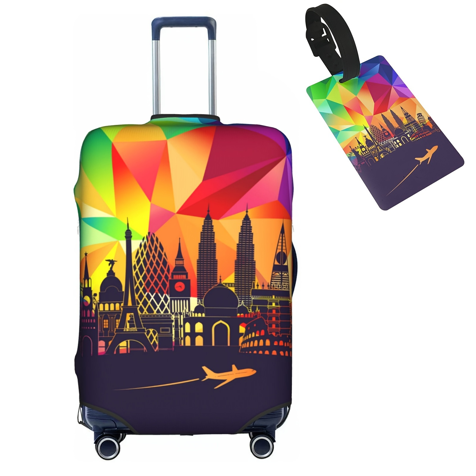 Travel Suitcase Protector Elastic Protective Washable Luggage Cover With  Concealed Zipper Suitable For - Temu Belgium