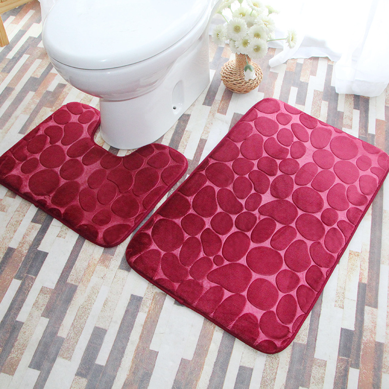 Wine colored bath clearance rugs