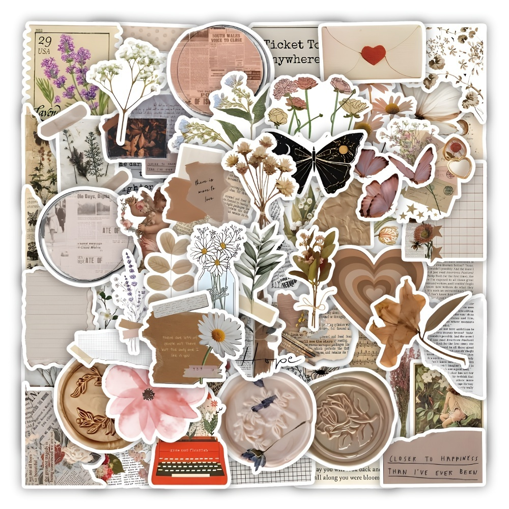 260Pcs Vintage Scrapbooking Stickers Pack, Aesthetic DIY Decorative Paper  Retro Flowers Food Deco Paper Sticker Washi Planner Stickers for Scrapbook  Supplies Journal Kit (Elegant Garden World) : : Home & Kitchen