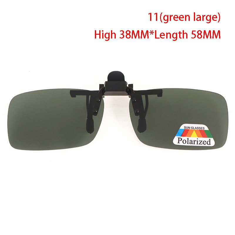 1pc Mens Clip On Flip Up Polarized Sunglasses Day Night Vision