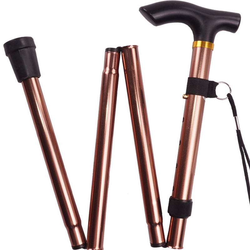Lightweight Foldable Walking Stick With Rubber Tip And Adjustable